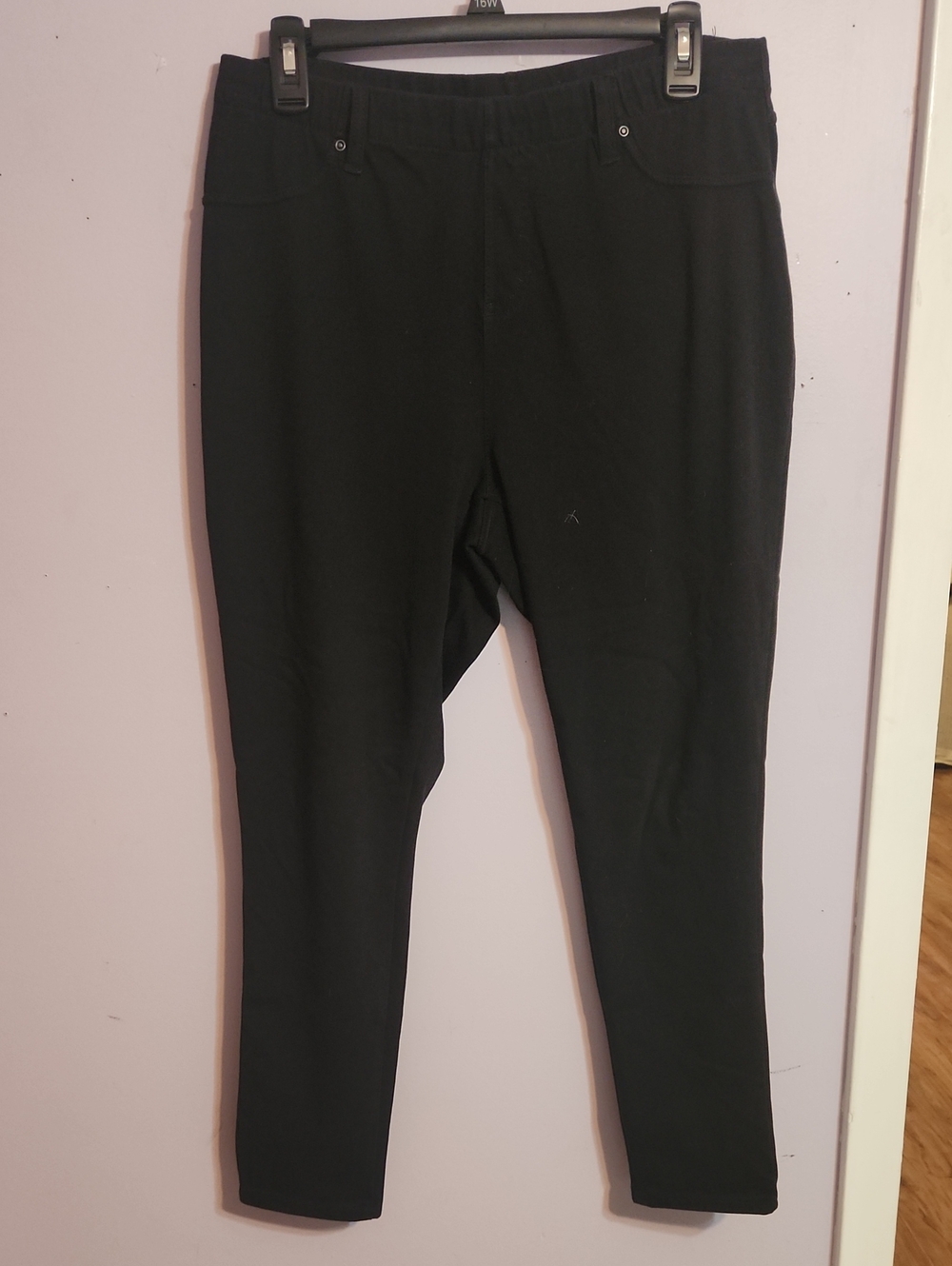 Terra & Sky TS38750 Black Cotton Blend Leggings Size 1X